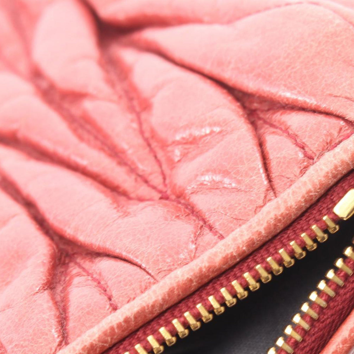 Miu Miu Matelasse Leather Shoulder Bag — Red