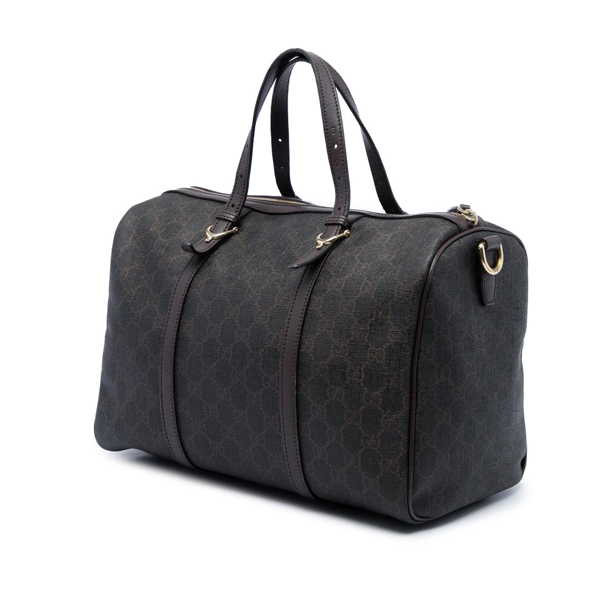 Gucci Medium GG Supreme Nice Boston Bag — Brown
