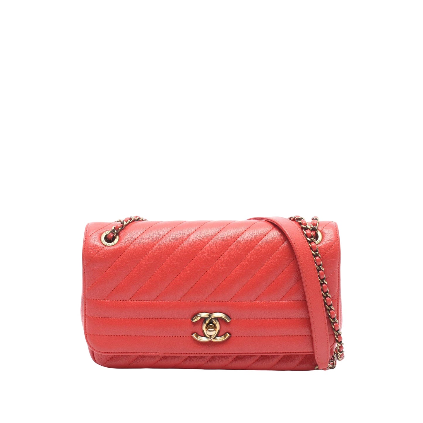 Chanel Small Diagonal Quilted Goatskin Flap