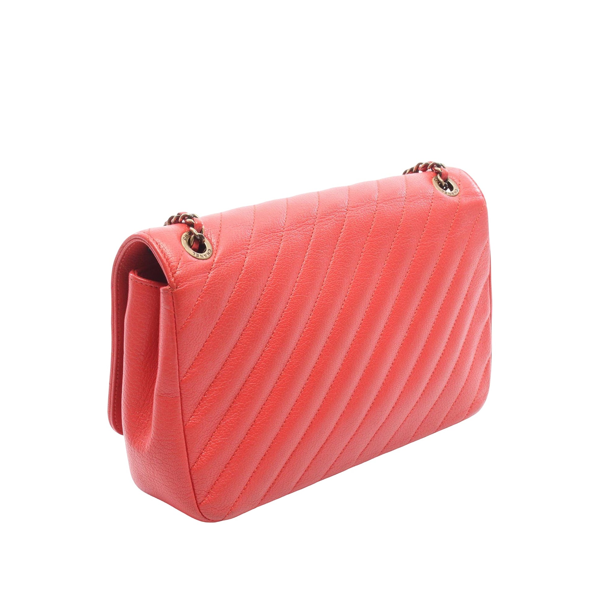 Chanel Small Diagonal Quilted Goatskin Flap