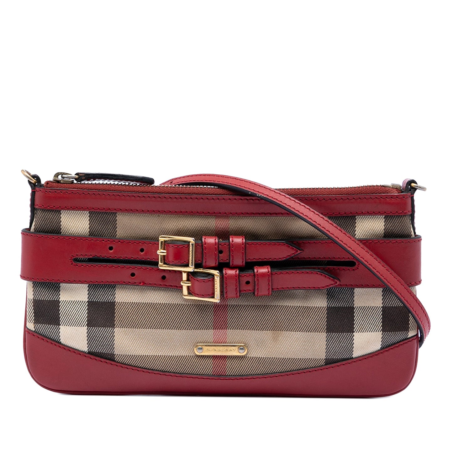 Burberry House Check Canvas Bridle Langford Crossbody