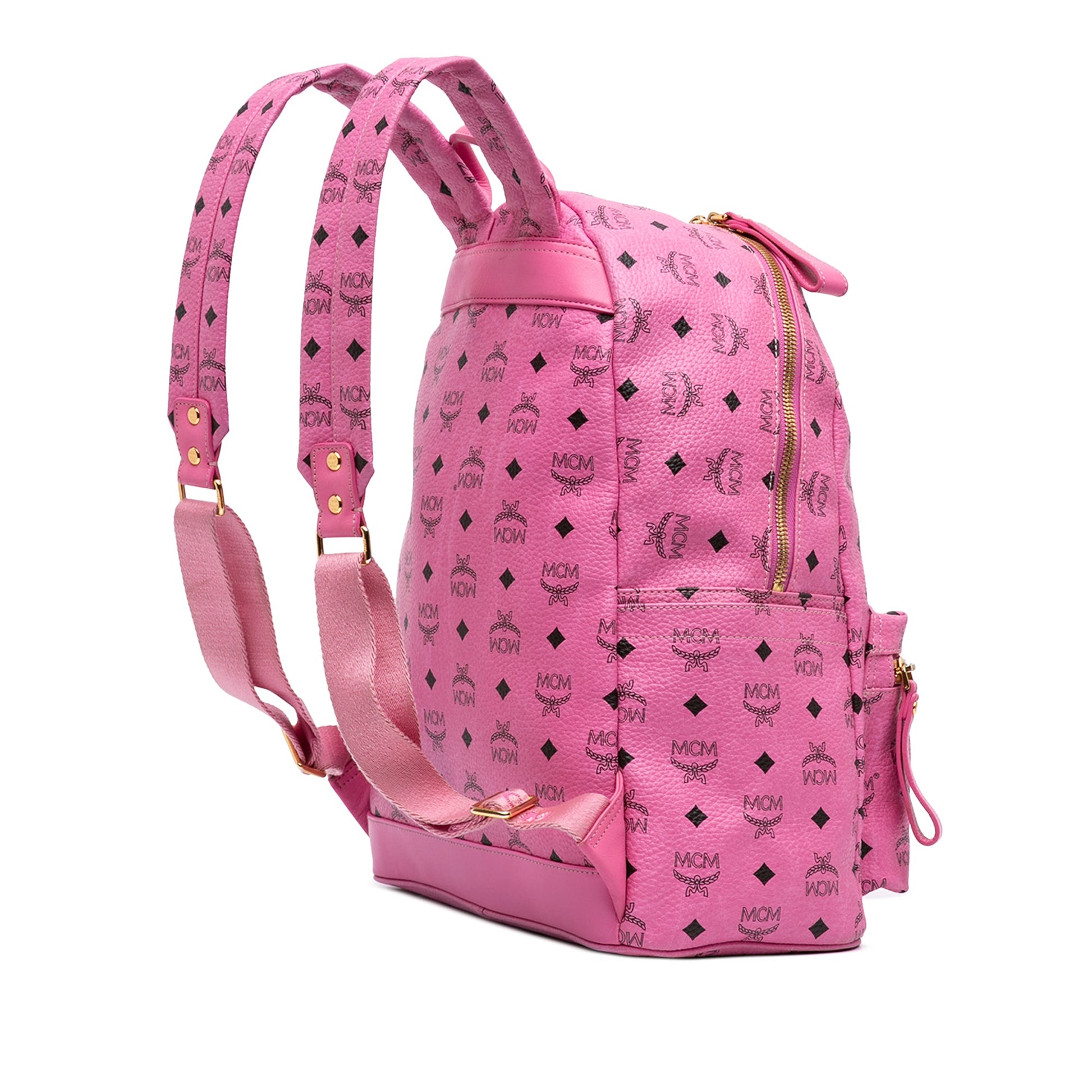 MCM Medium Studded Visetos Coated Canvas Stark Backpack