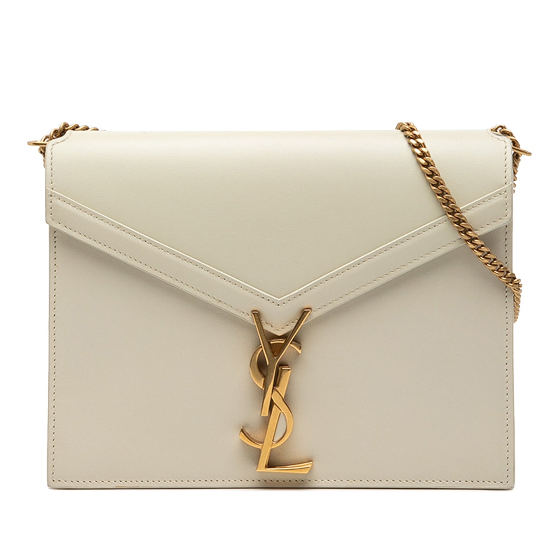 Saint Laurent Smooth Calfskin Monogram Cassandra Clasp Bag