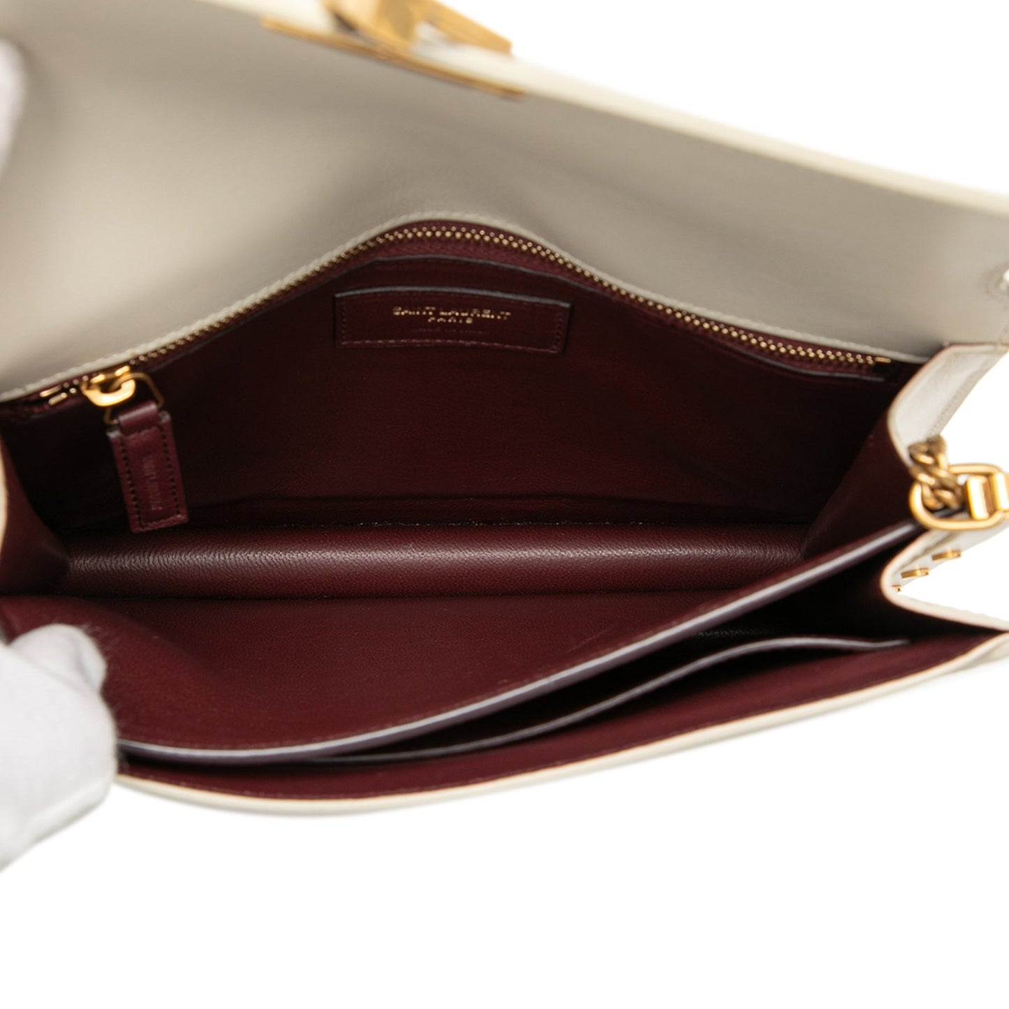 Saint Laurent Smooth Calfskin Monogram Cassandra Clasp Bag