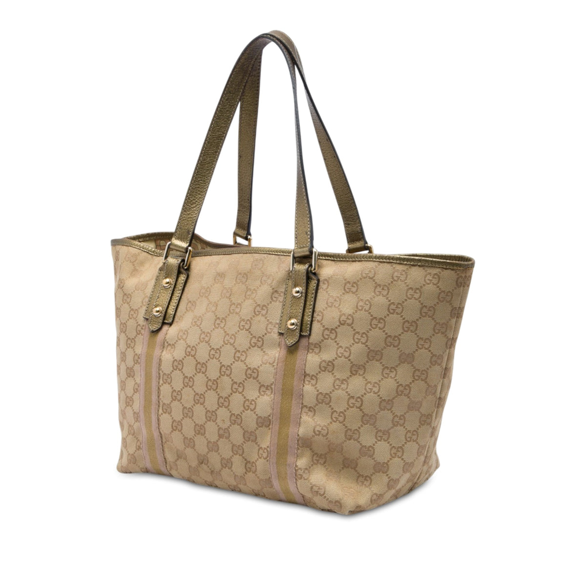 Gucci Large GG Canvas Jolicoeur Tote — Beige