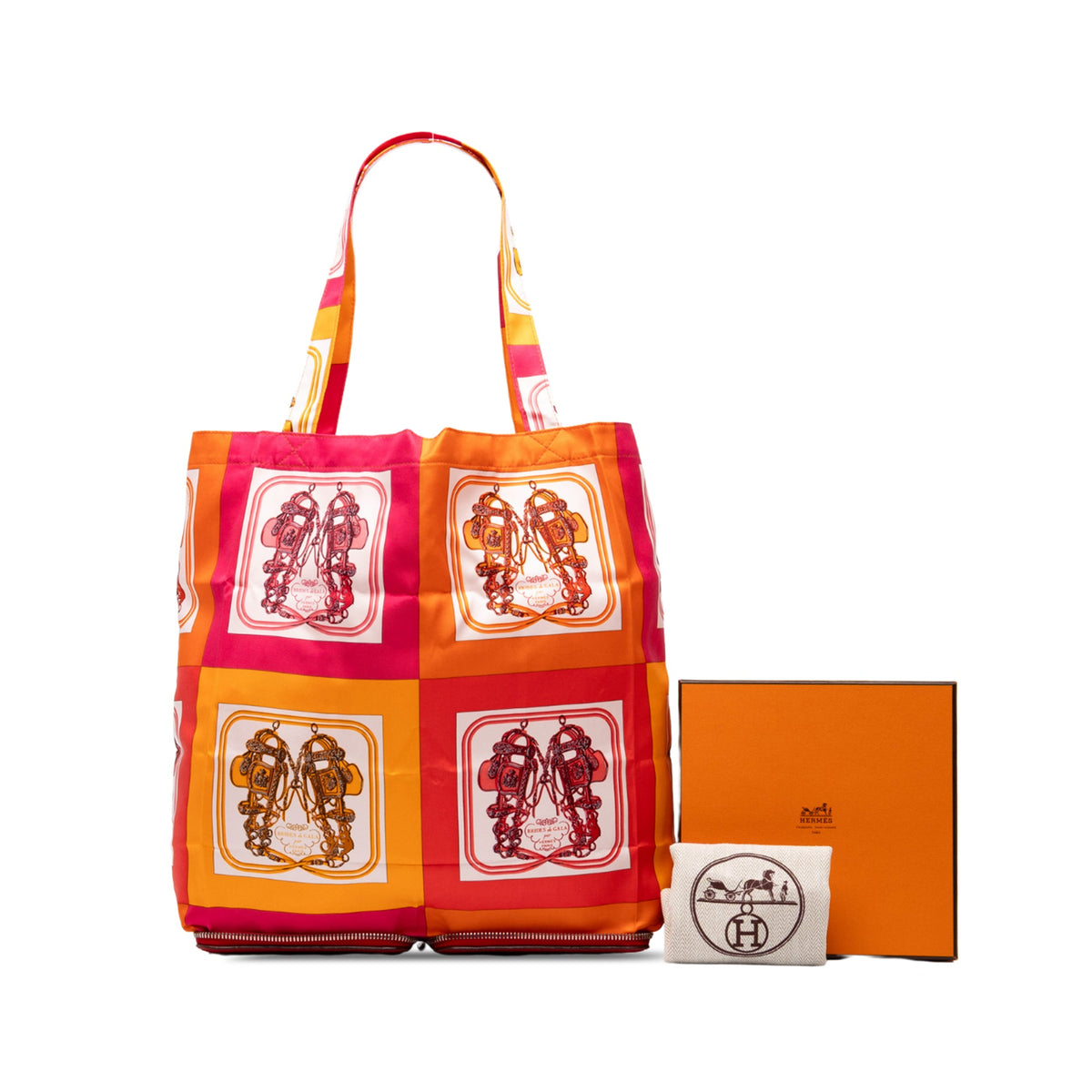 Hermès Brides de Gala Silky Pop Tote — Orange