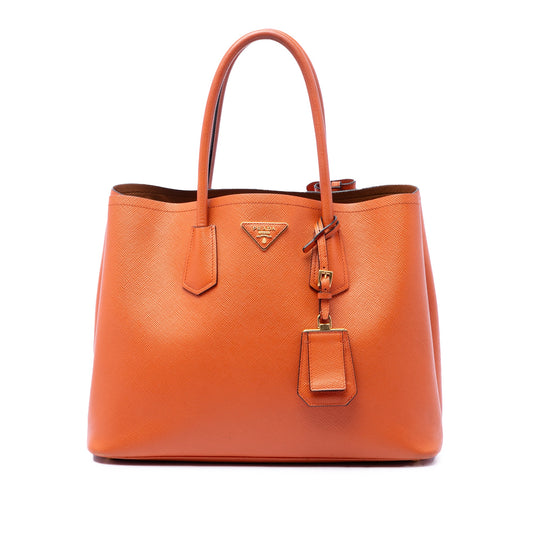 Prada Medium Saffiano Cuir Double Handle Satchel