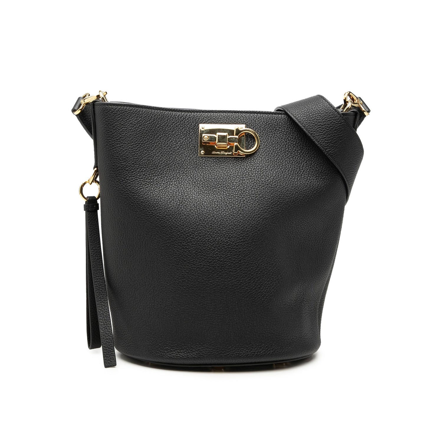 Ferragamo Grained Calfskin Studio Bucket Bag