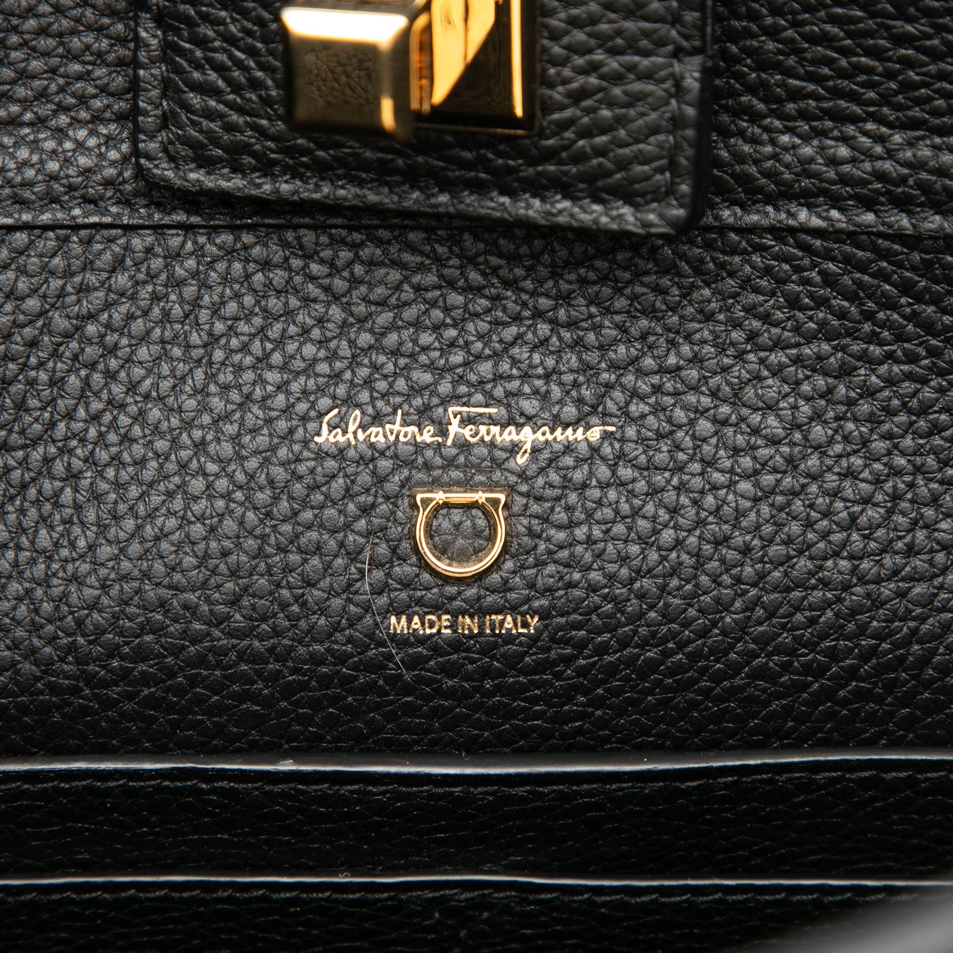 Ferragamo Grained Calfskin Studio Bucket Bag