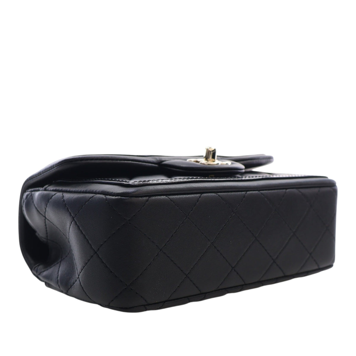 Chanel Mini CC Quilted Shiny Lambskin Half Flap