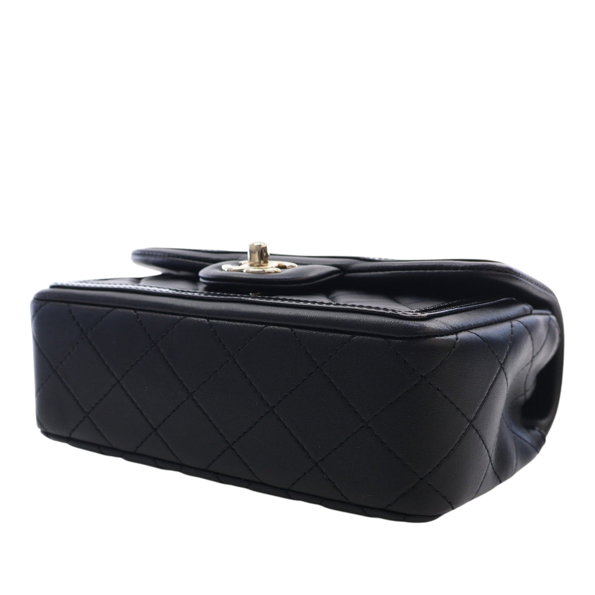 Chanel Mini CC Quilted Shiny Lambskin Half Flap