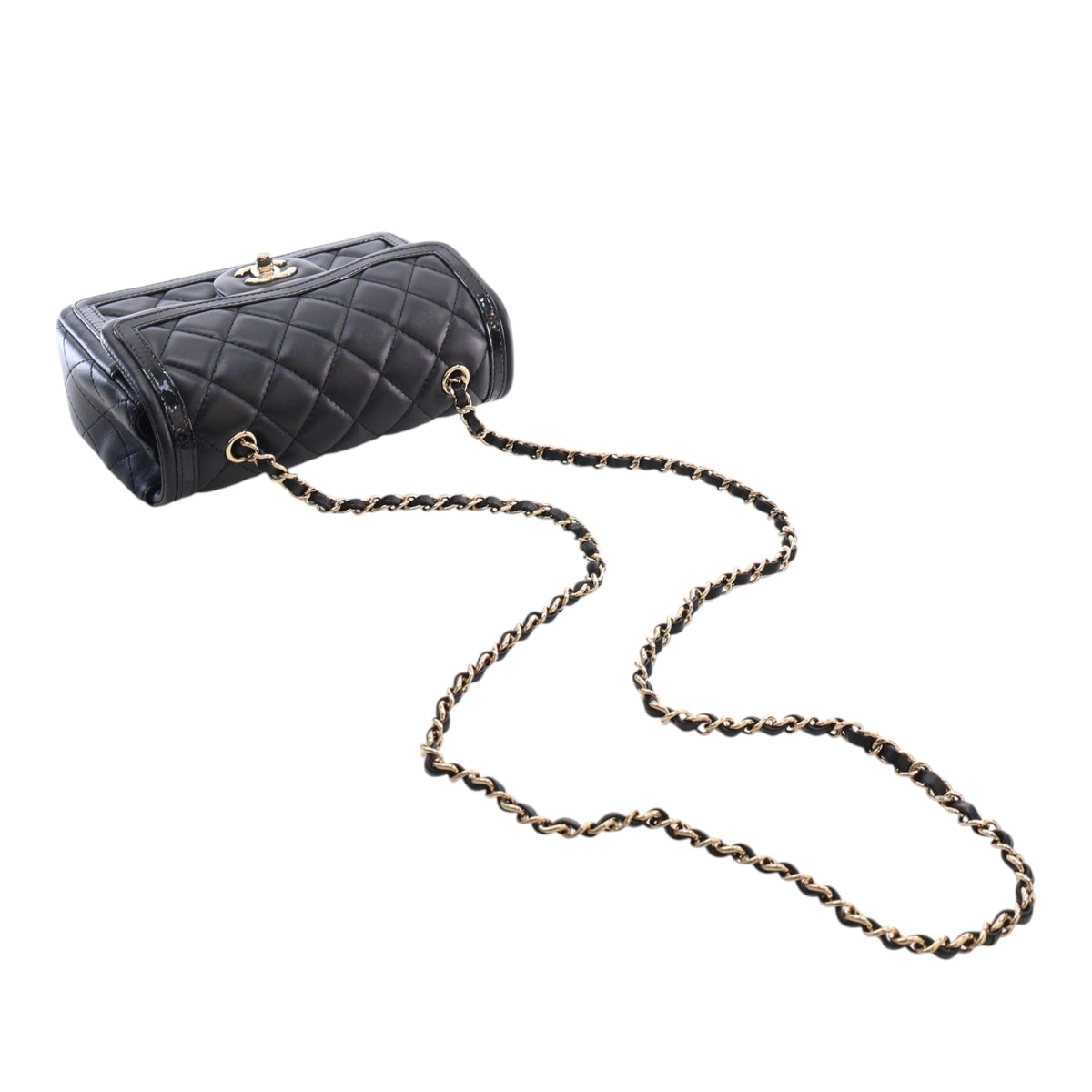 Chanel Mini CC Quilted Shiny Lambskin Half Flap