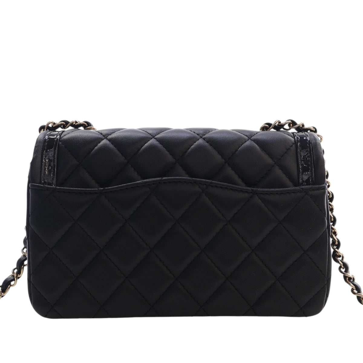 Chanel Mini CC Quilted Shiny Lambskin Half Flap