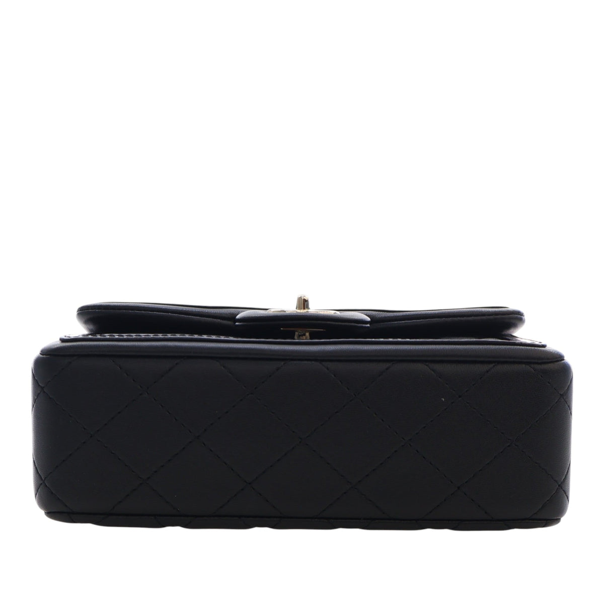 Chanel Mini CC Quilted Shiny Lambskin Half Flap