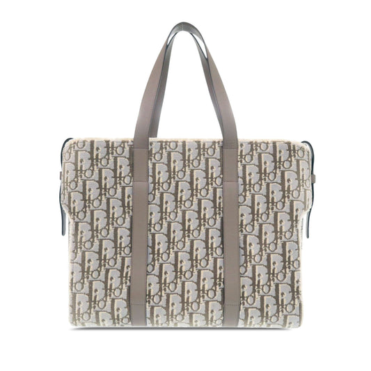 Dior Large Oblique Wool Corolle Tote