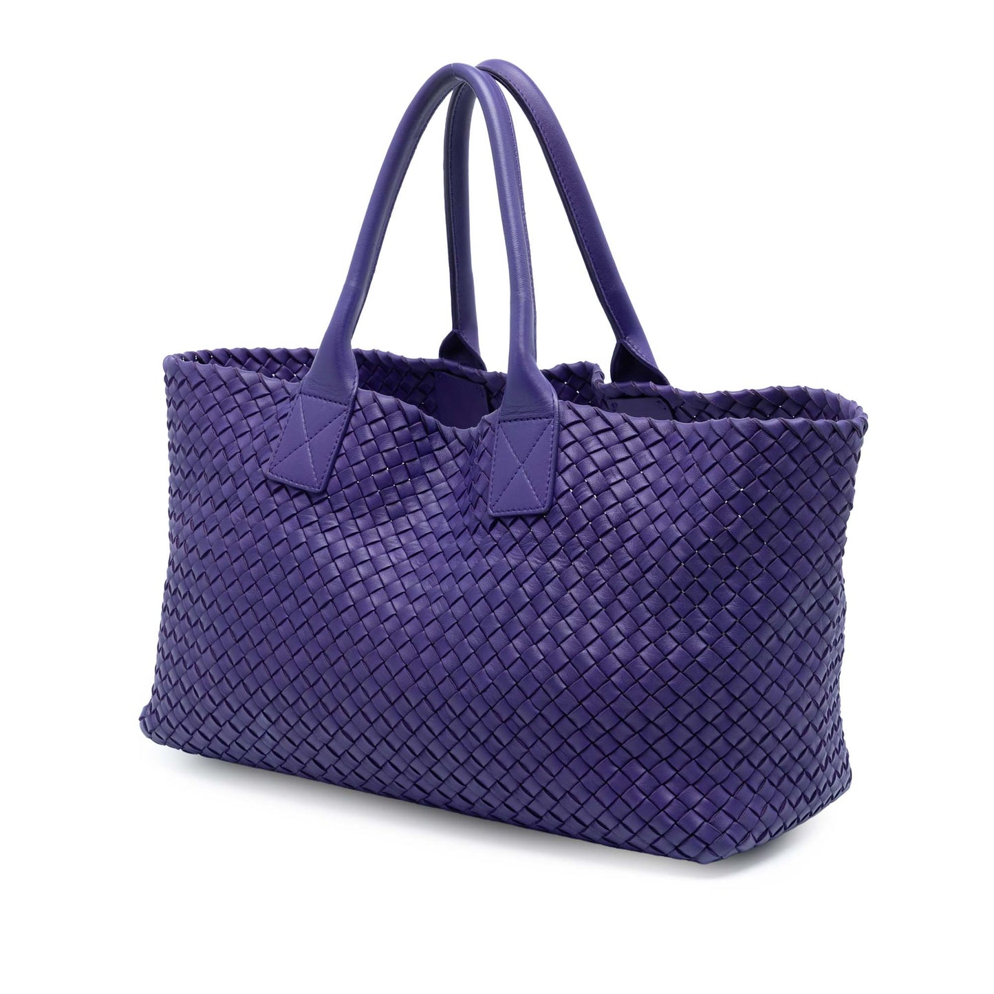 Bottega Veneta Medium Lambskin Intreccio Cabat Tote