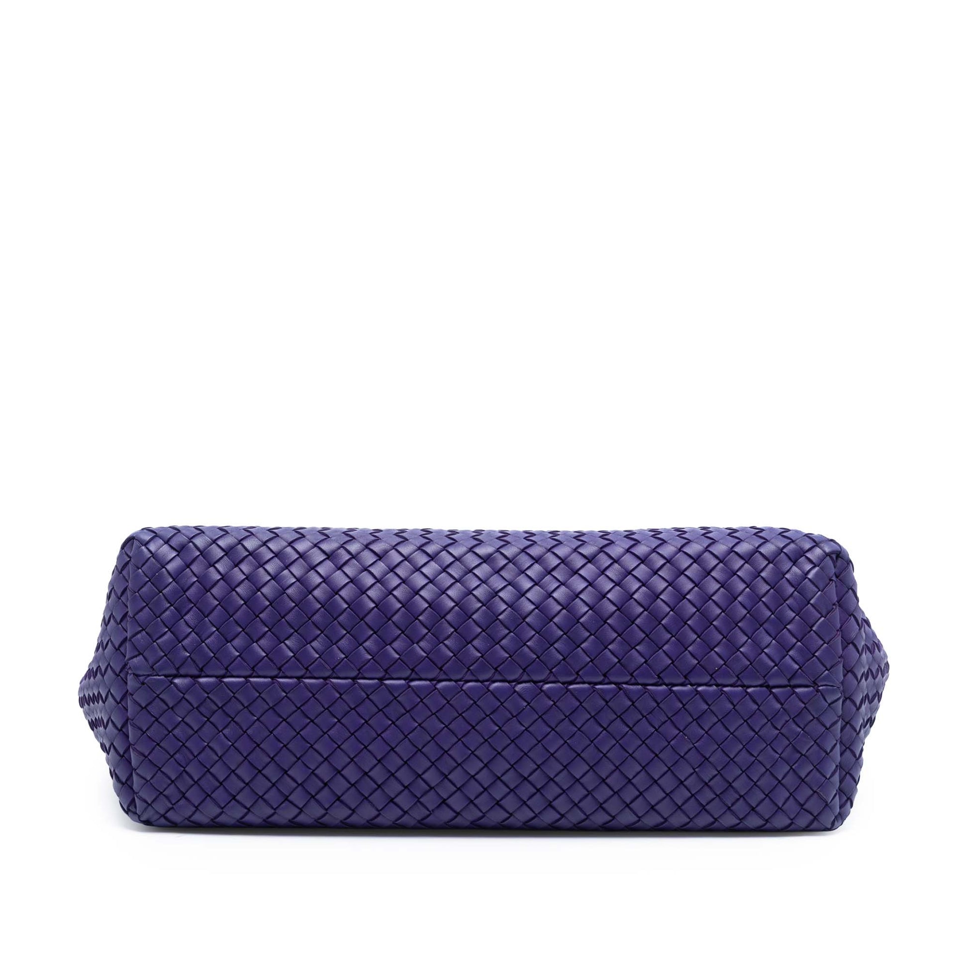 Bottega Veneta Medium Lambskin Intreccio Cabat Tote