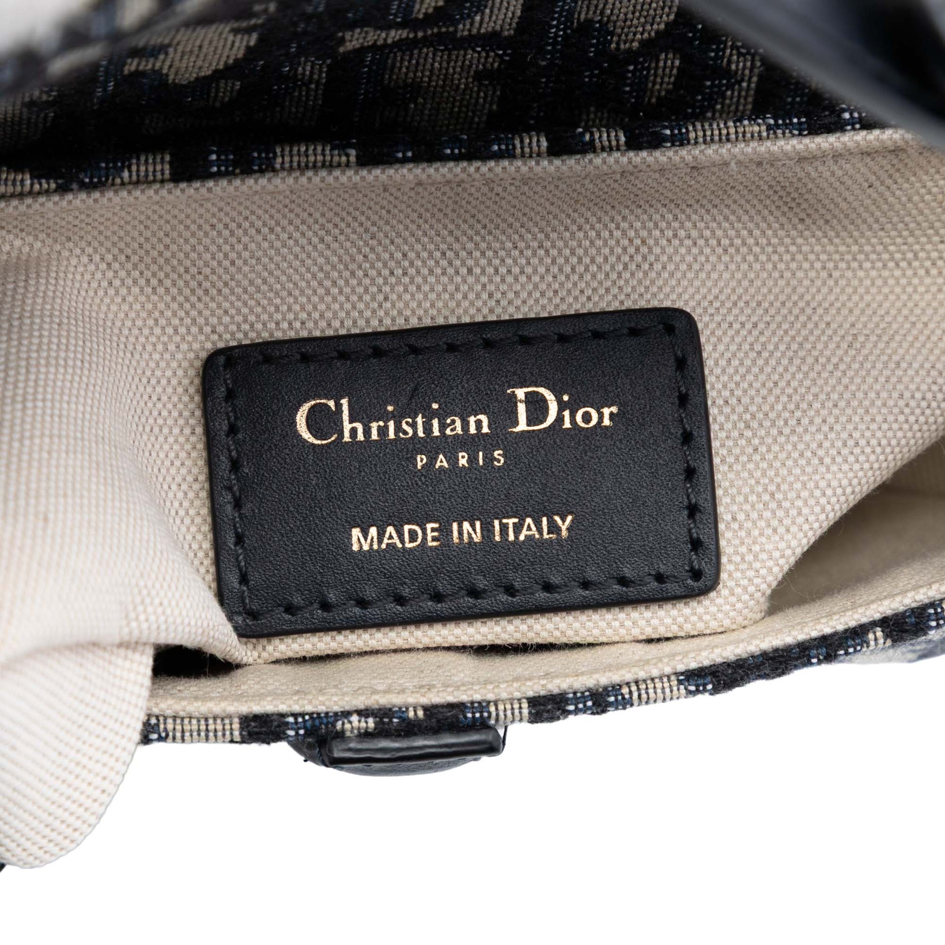 Dior Mini Oblique Canvas Saddle Bag