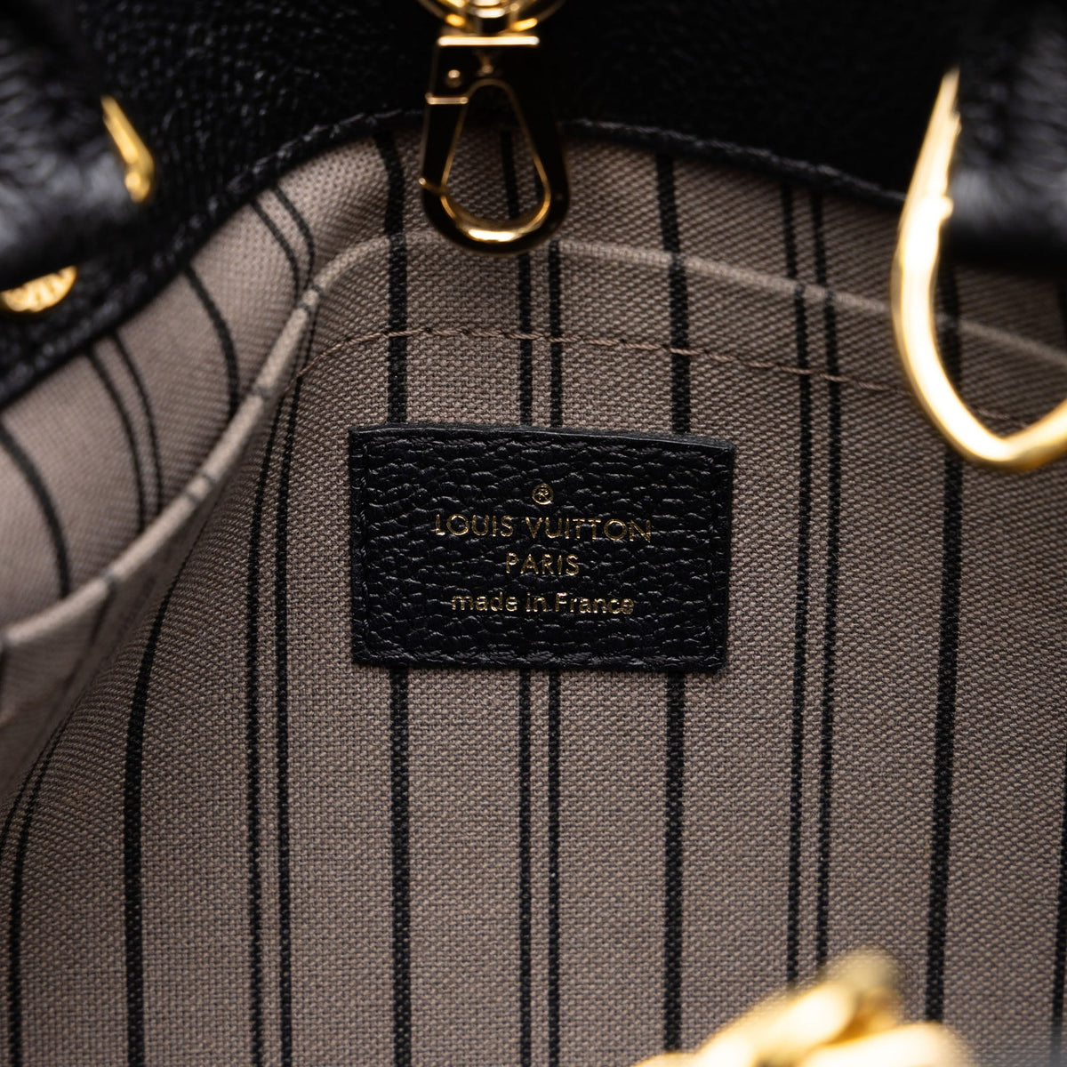 Louis Vuitton Monogram Empreinte Montaigne BB — Black