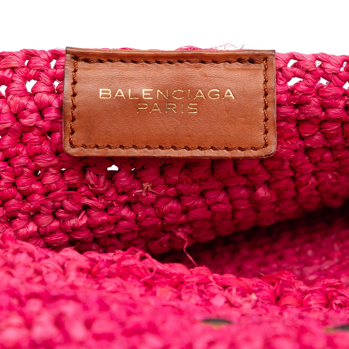 Balenciaga Raffia Motocross Classic Envelope Clutch
