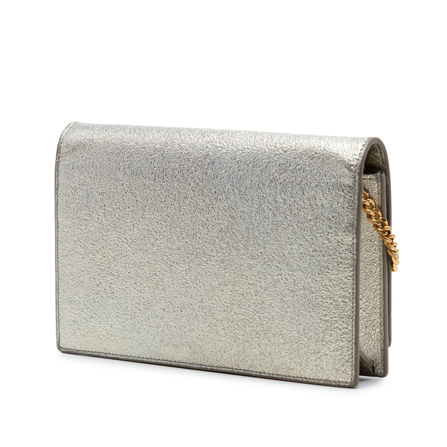 Saint Laurent Small Metallic Kate Tassel Wallet On Chain