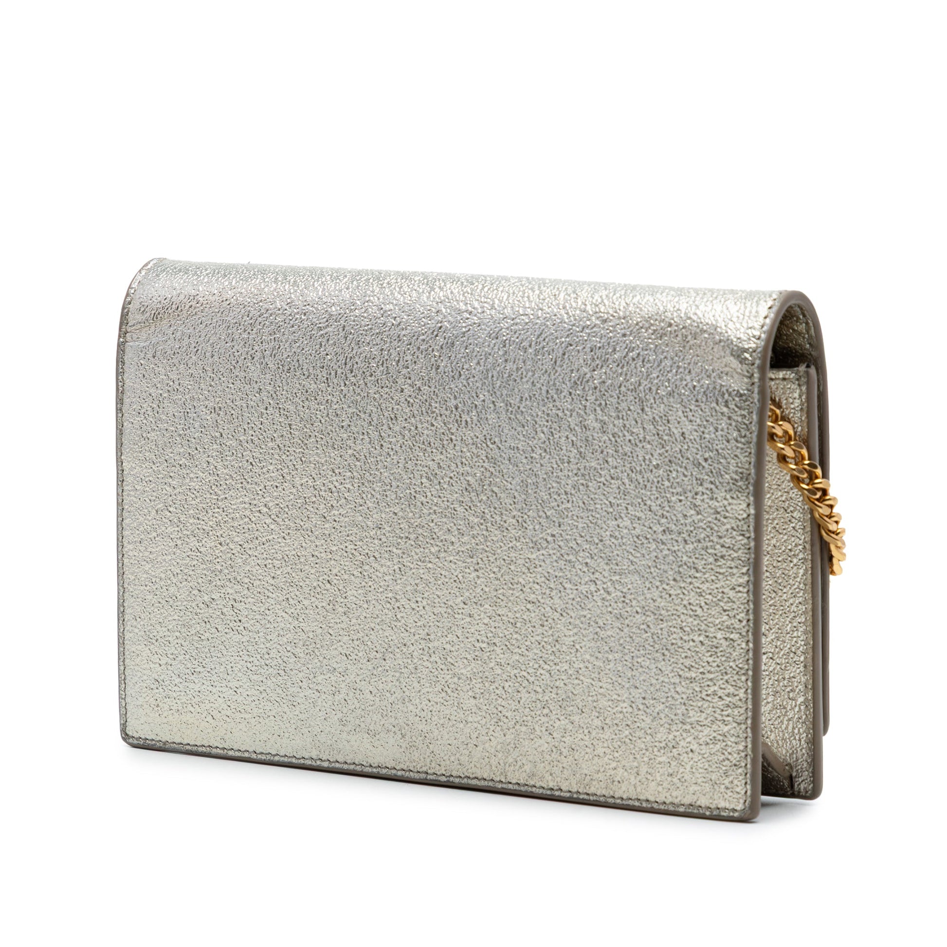Saint Laurent Small Metallic Kate Tassel Wallet On Chain