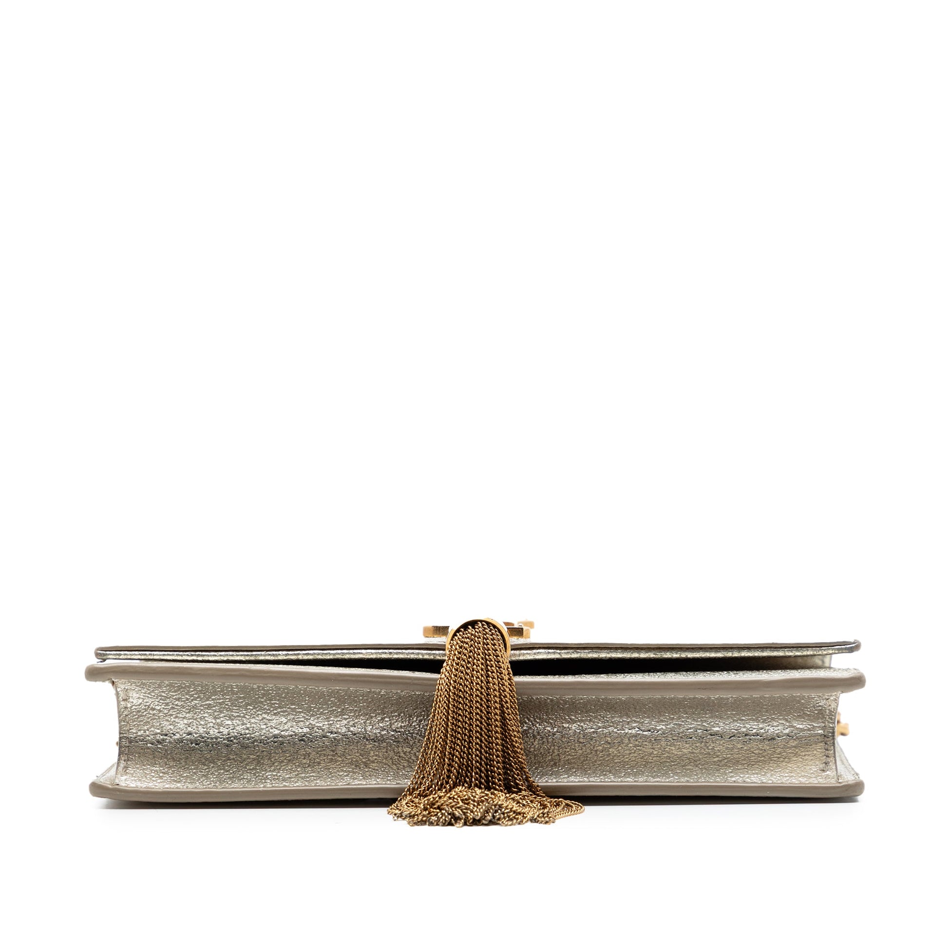 Saint Laurent Small Metallic Kate Tassel Wallet On Chain