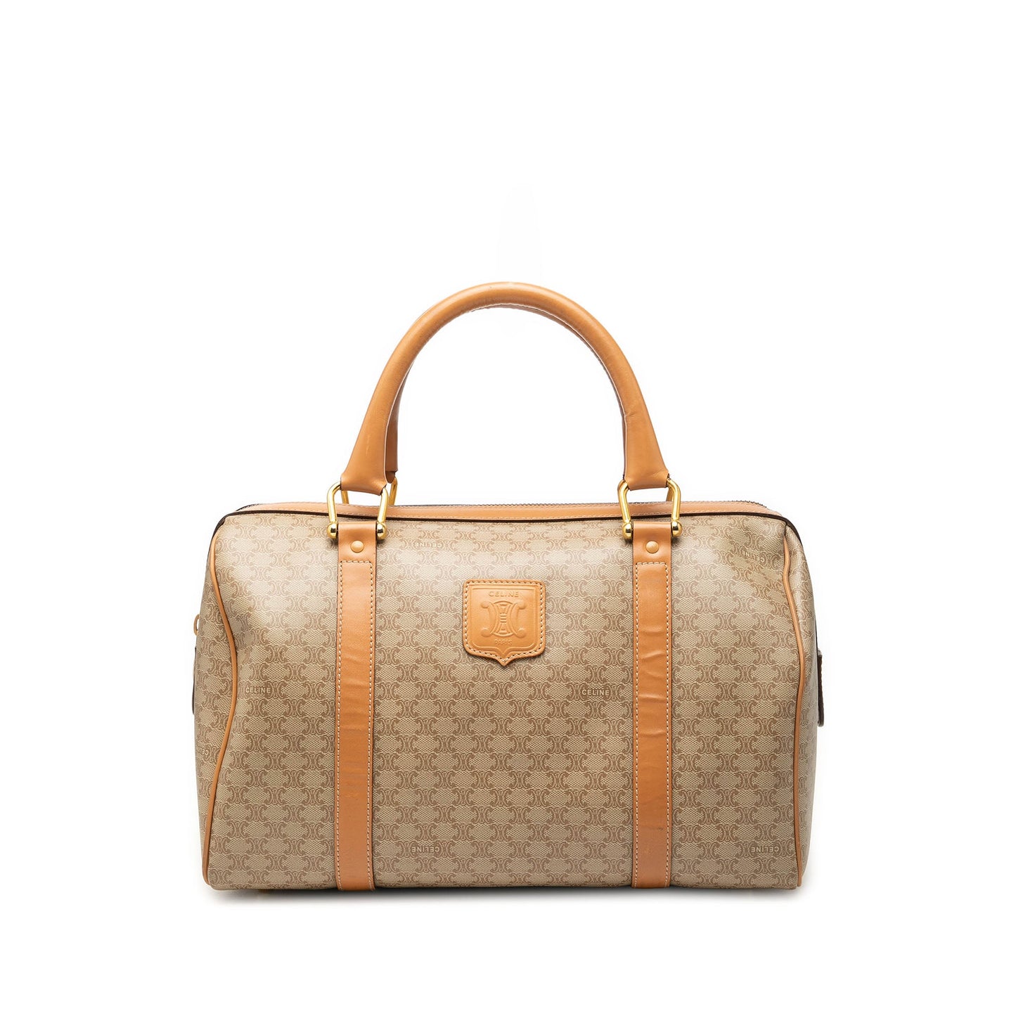 Celine Macadam Coated Canvas Boston Bag