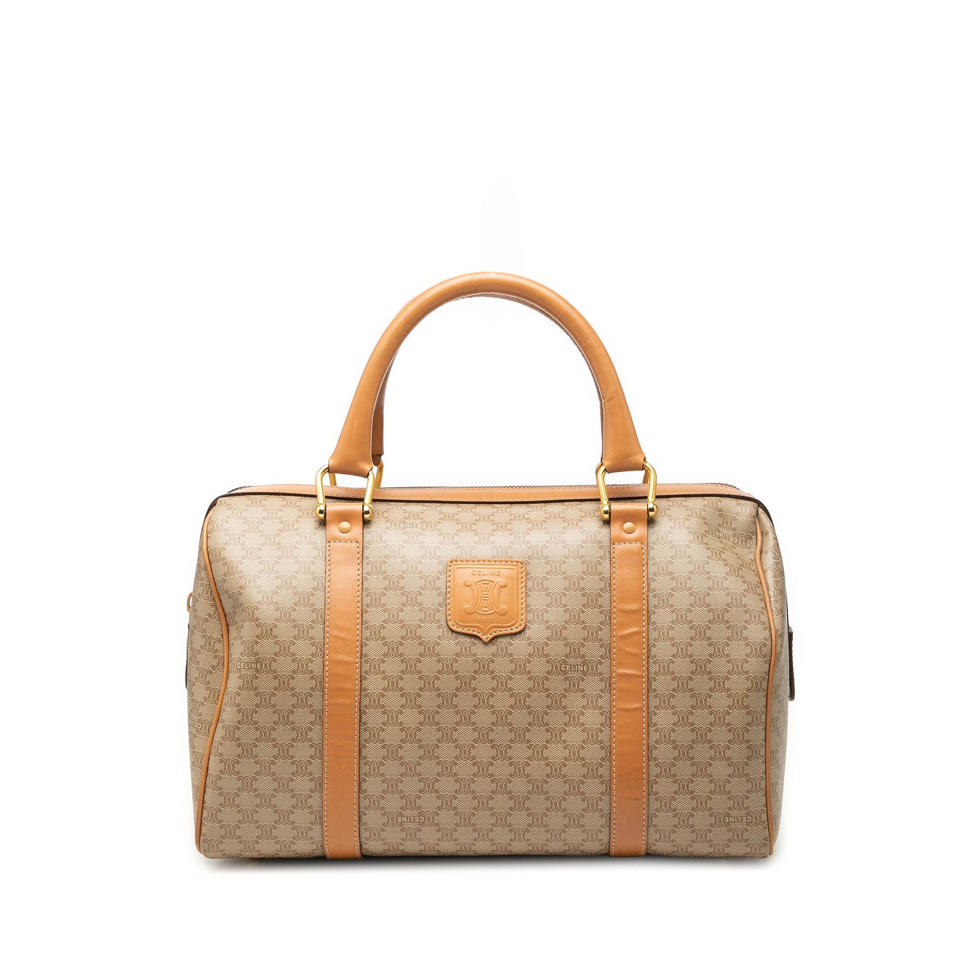 Celine Macadam Coated Canvas Boston Bag