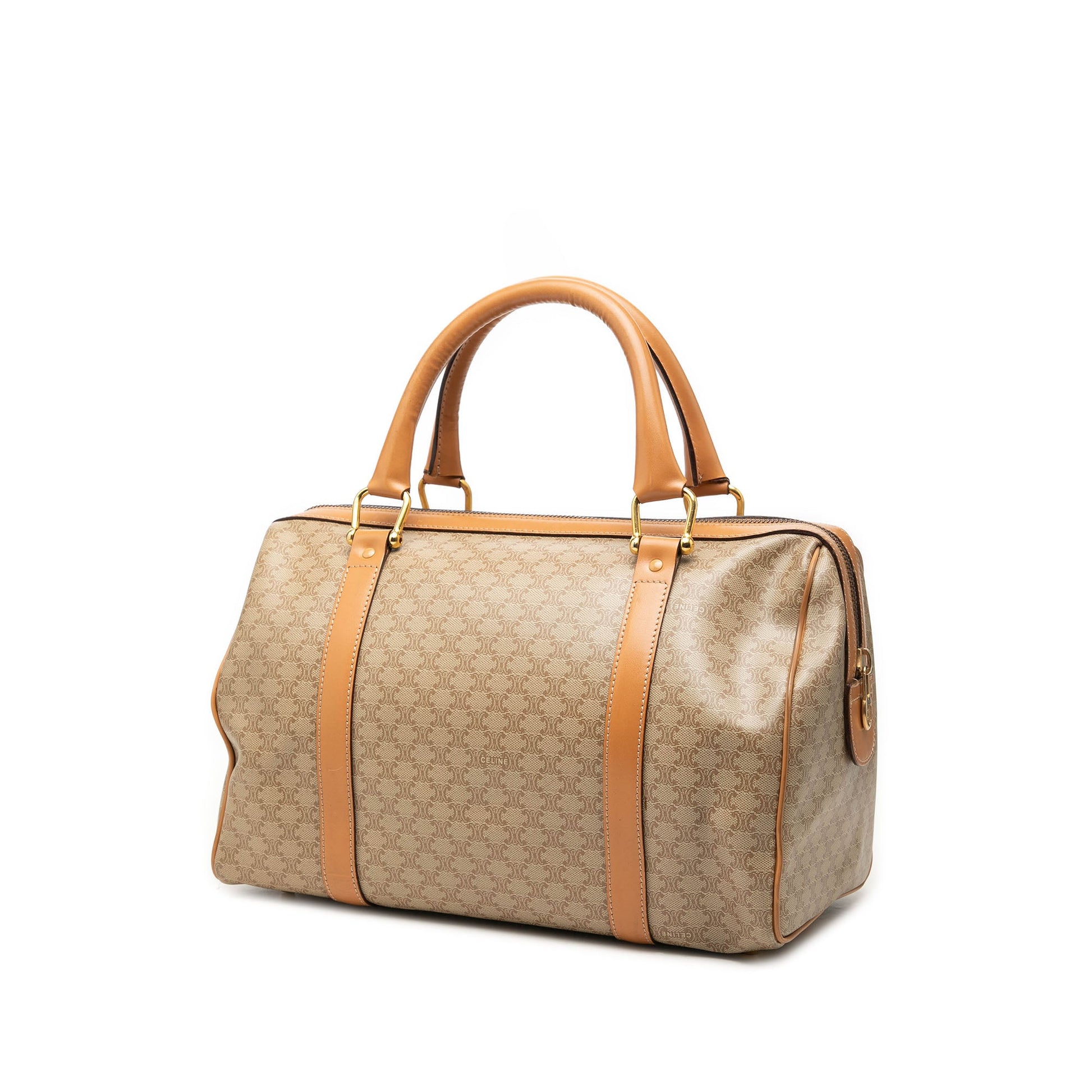 Celine Macadam Coated Canvas Boston Bag