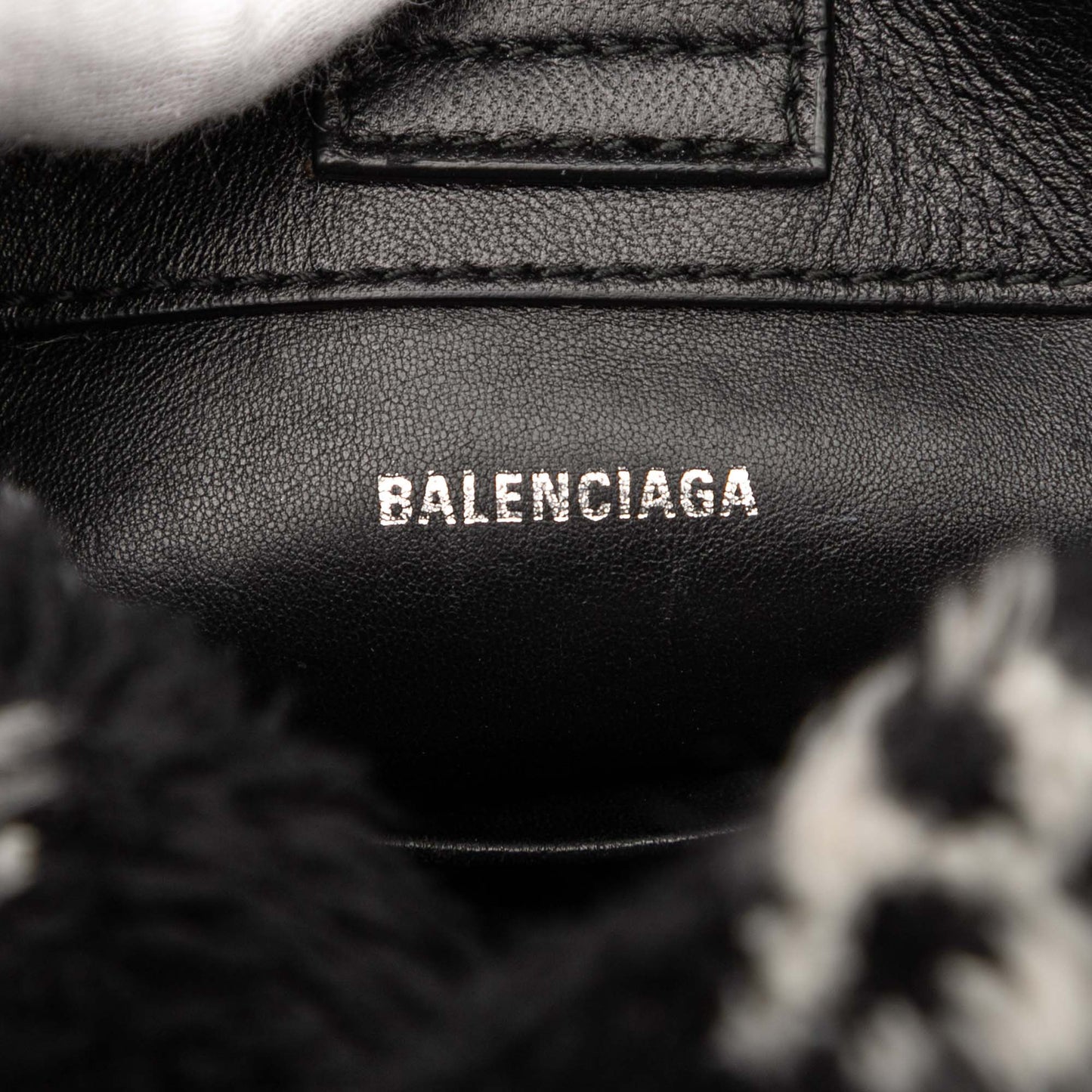 Balenciaga Faux Fur Logo Everyday Phone Holder