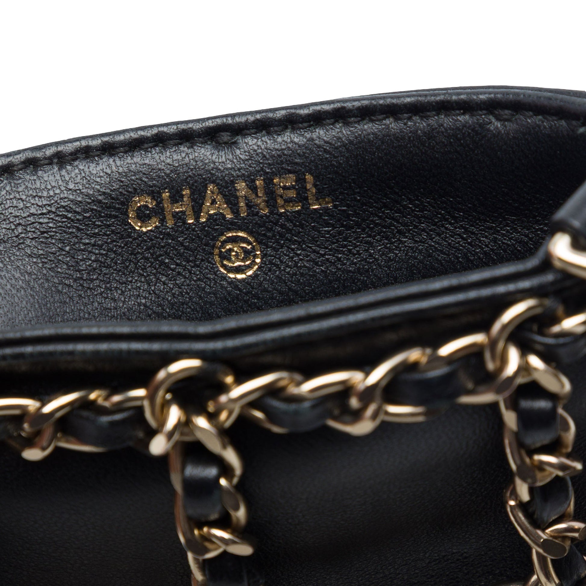 Chanel Lambskin Tech Me Out Clutch With Chain