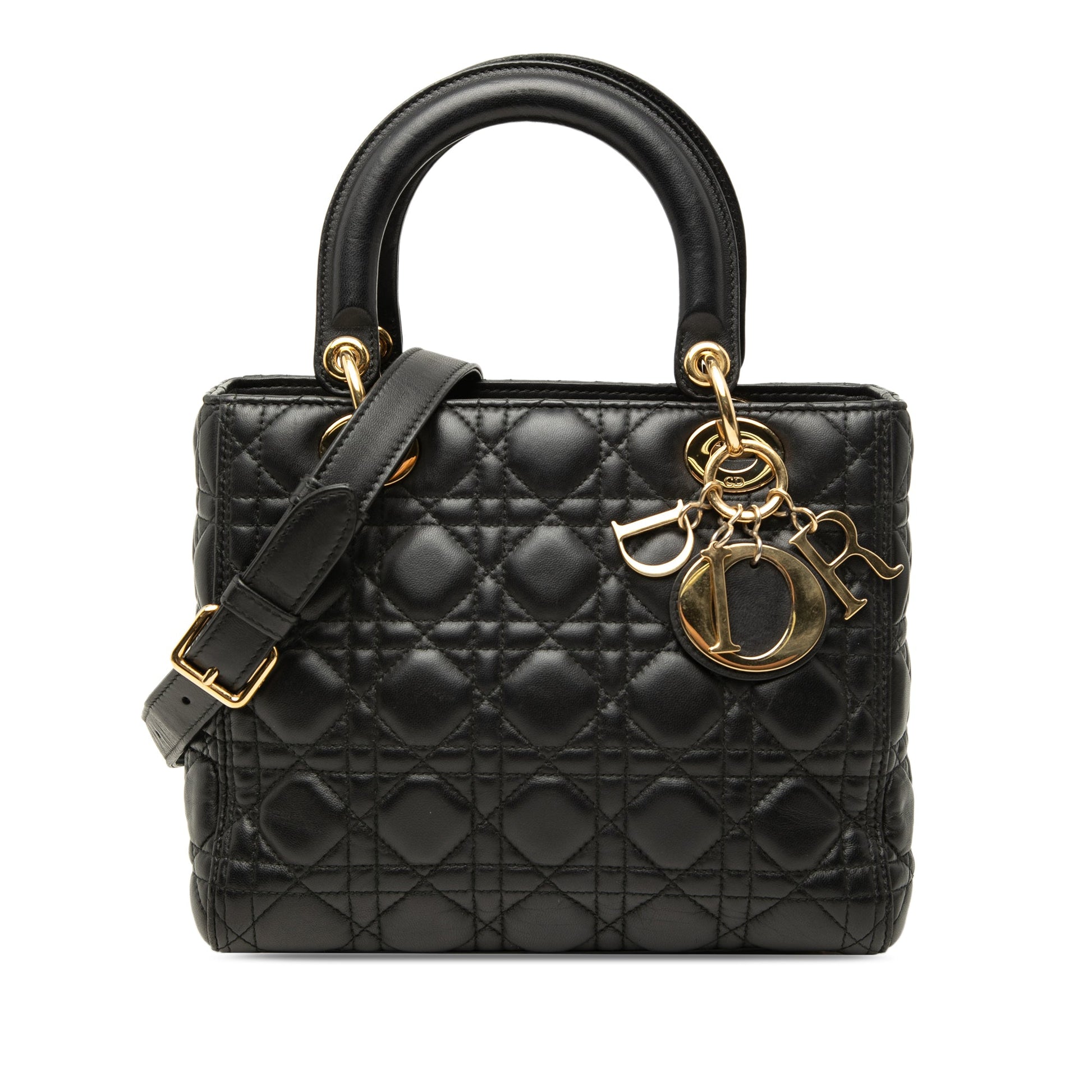 Dior Medium Lambskin Cannage Lady Dior