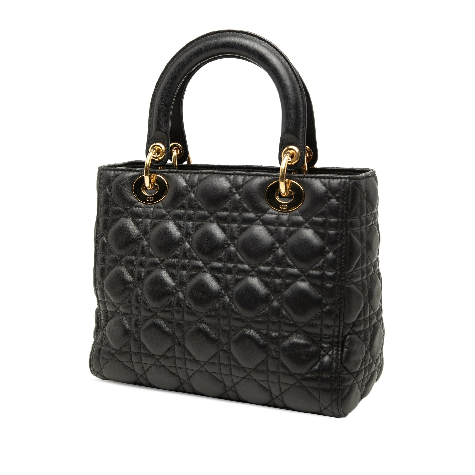 Dior Medium Lambskin Cannage Lady Dior