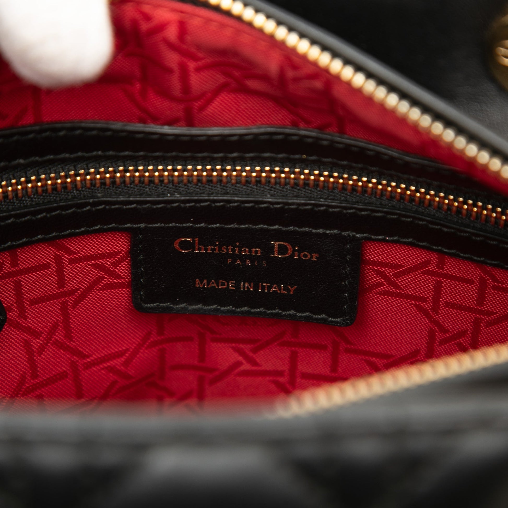 Dior Medium Lambskin Cannage Lady Dior