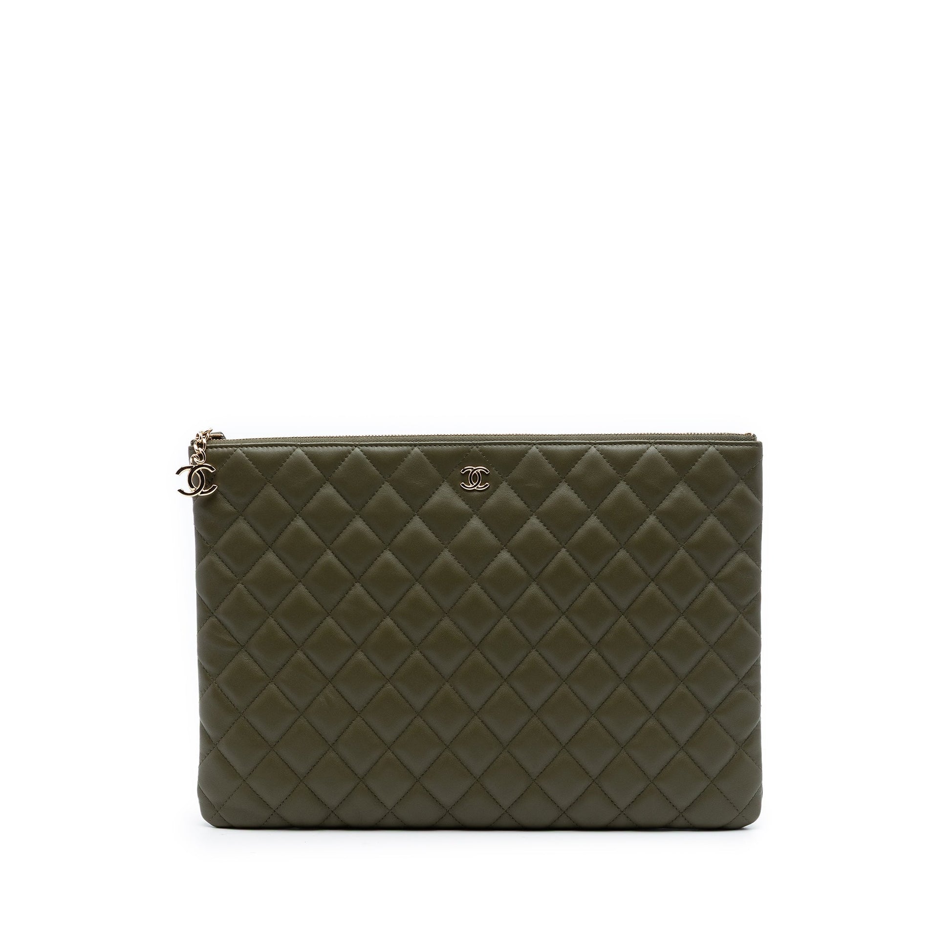 Chanel Large Quilted Lambskin Cuba La Habana O Case Clutch
