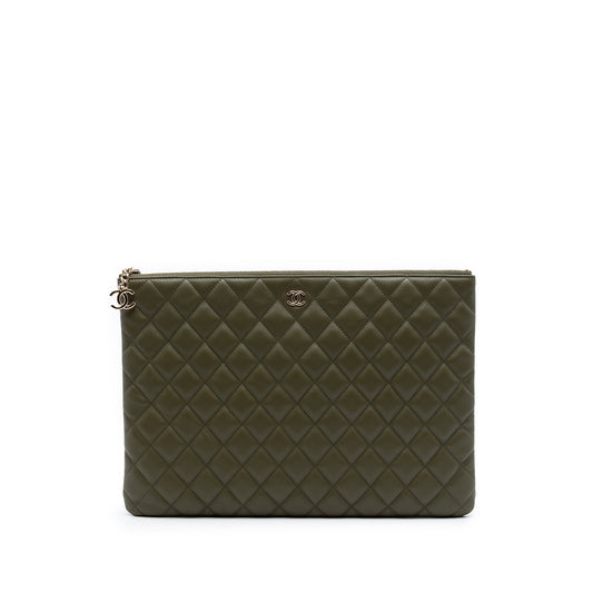 Chanel Large Quilted Lambskin Cuba La Habana O Case Clutch