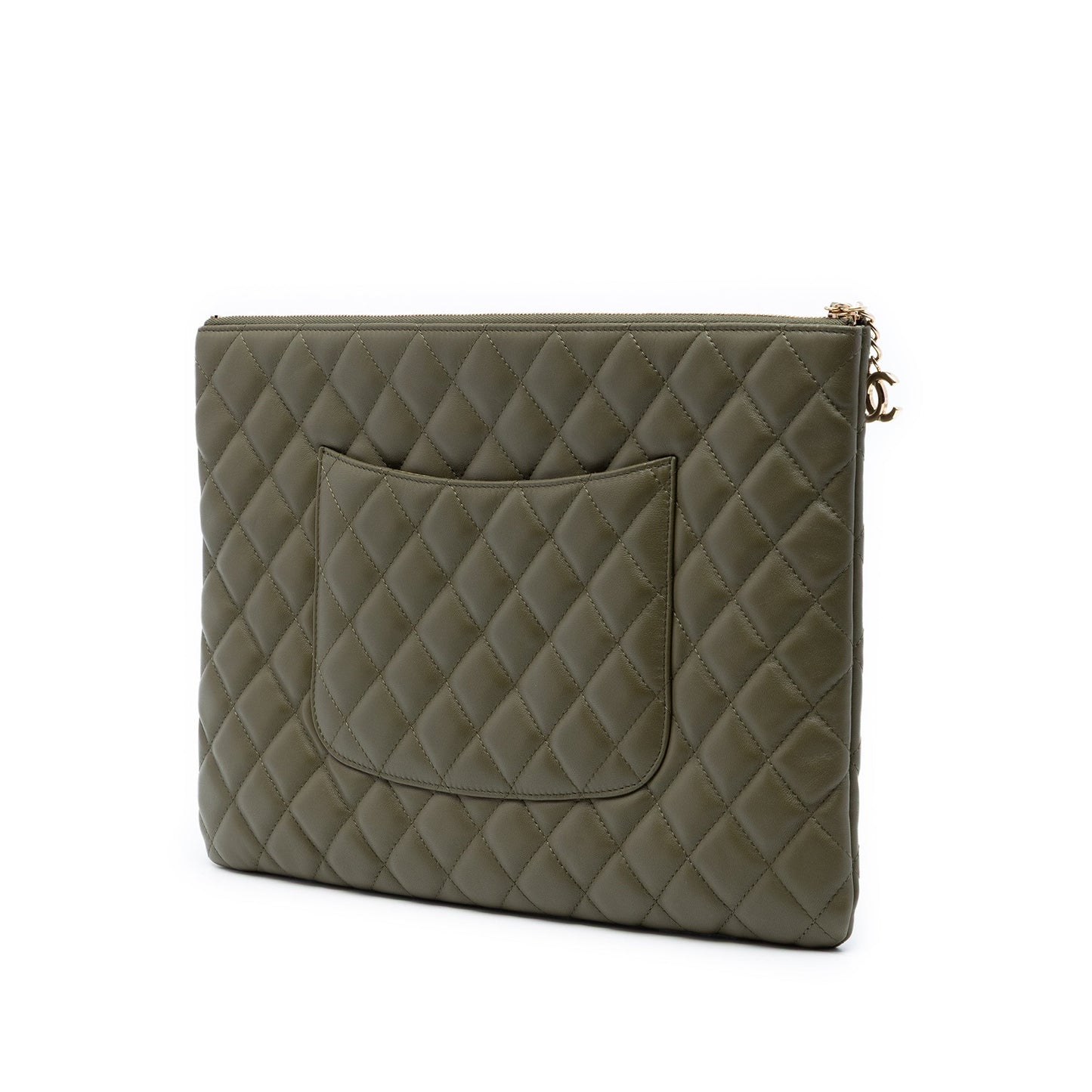 Chanel Large Quilted Lambskin Cuba La Habana O Case Clutch