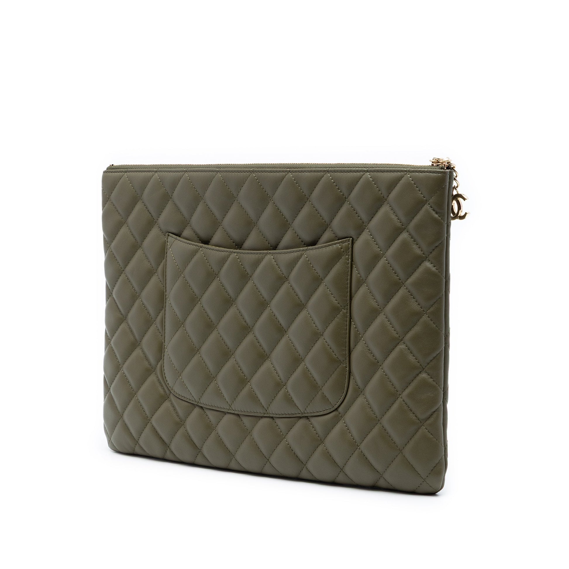 Chanel Large Quilted Lambskin Cuba La Habana O Case Clutch