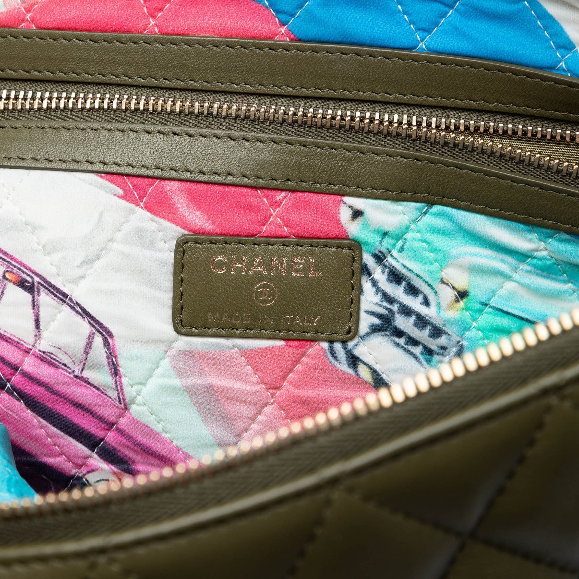 Chanel Large Quilted Lambskin Cuba La Habana O Case Clutch