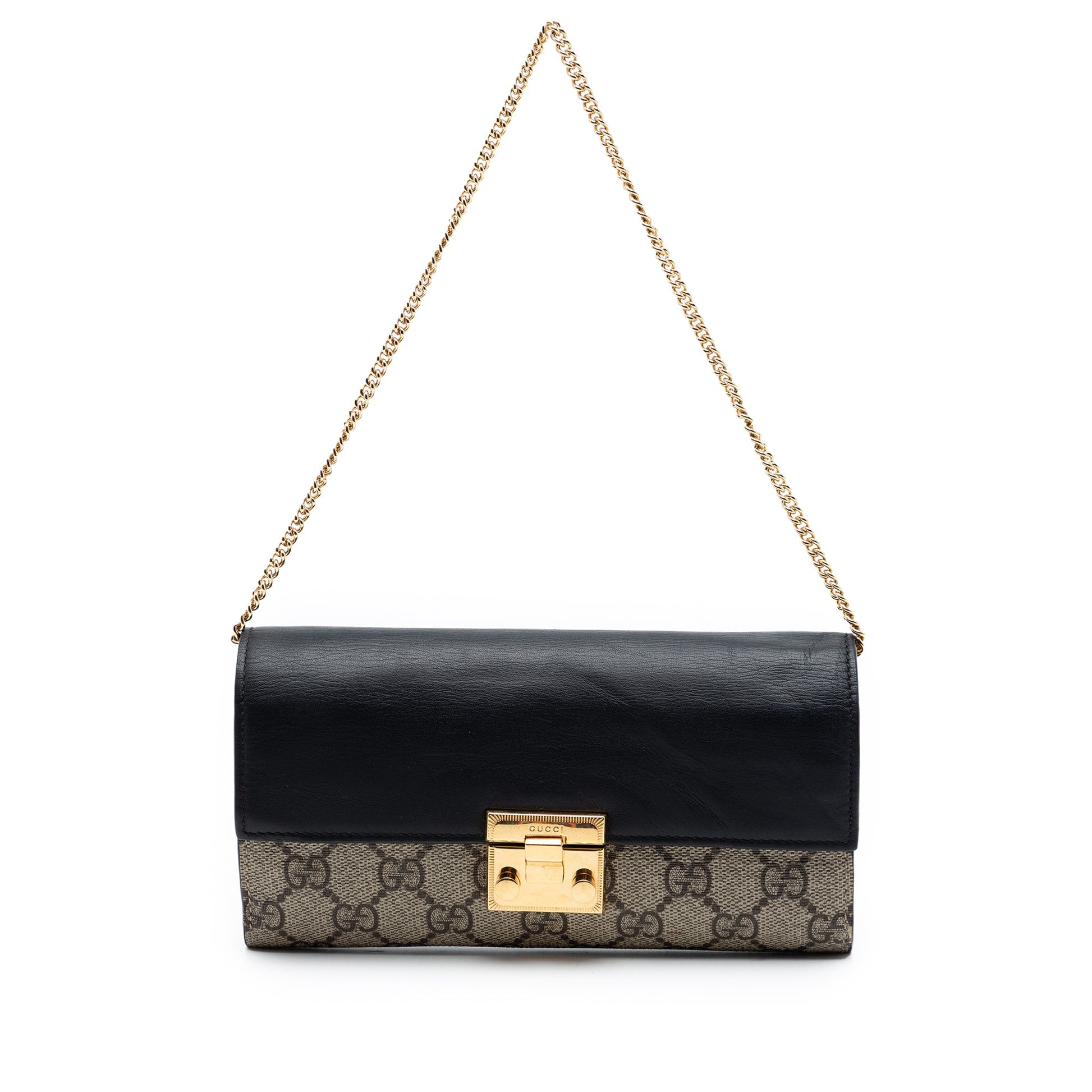 Gucci GG Supreme Padlock Wallet On Chain