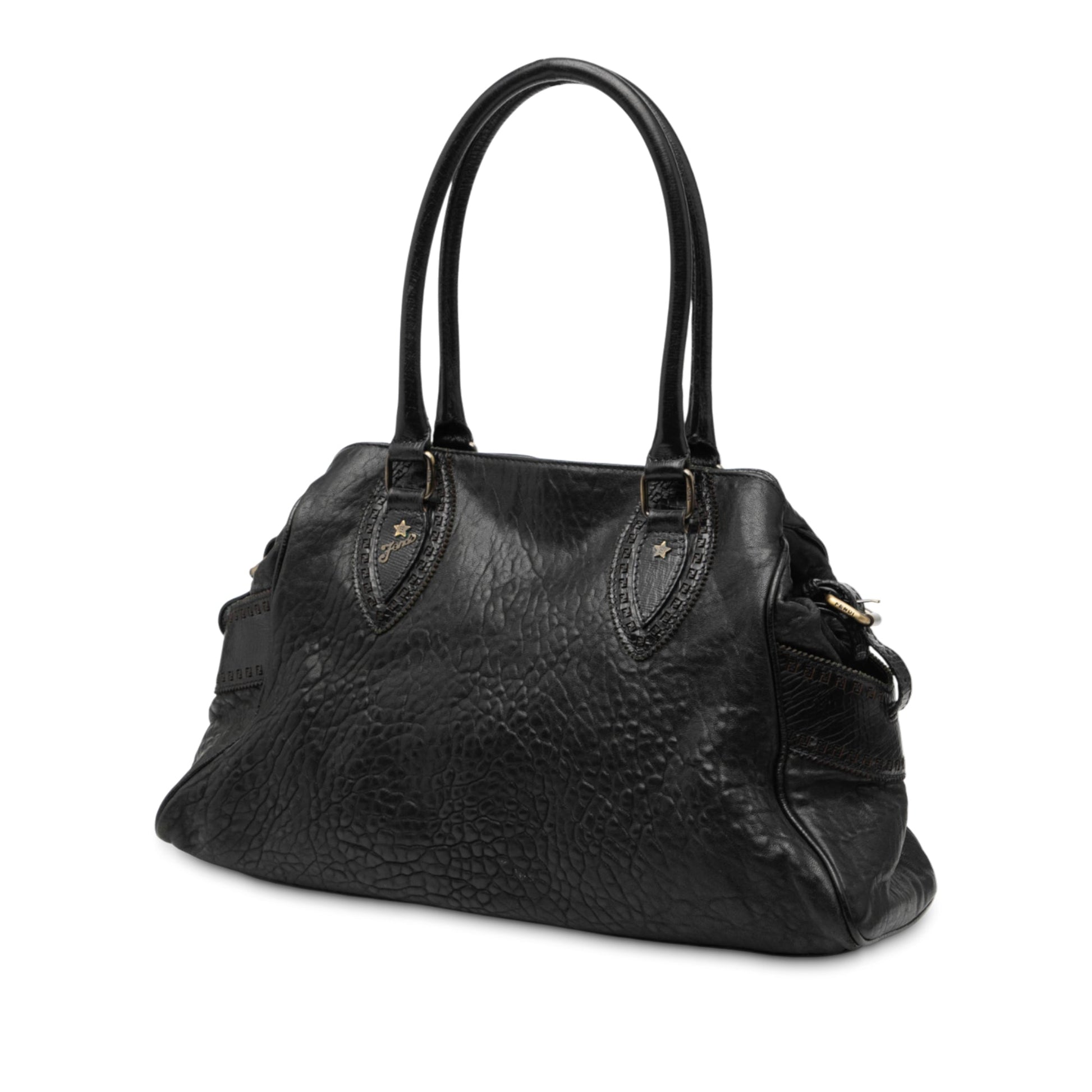 Fendi Leather Etniko Du Jour Handbag
