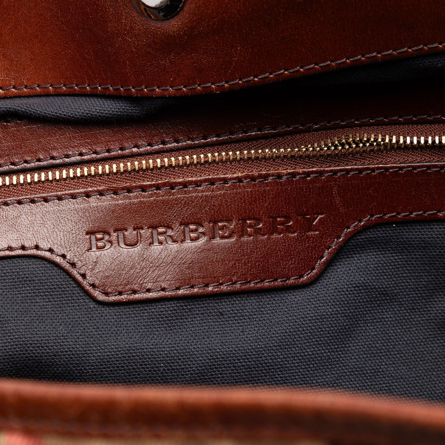 Burberry Small House Check Canvas Bridle Canterbury Tote