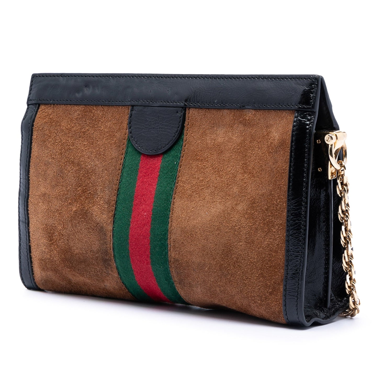 Gucci Small Suede Web Ophidia Chain Crossbody