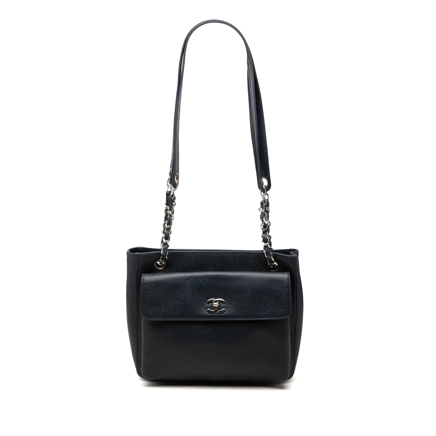 Chanel CC Caviar Front Pocket Shoulder Bag
