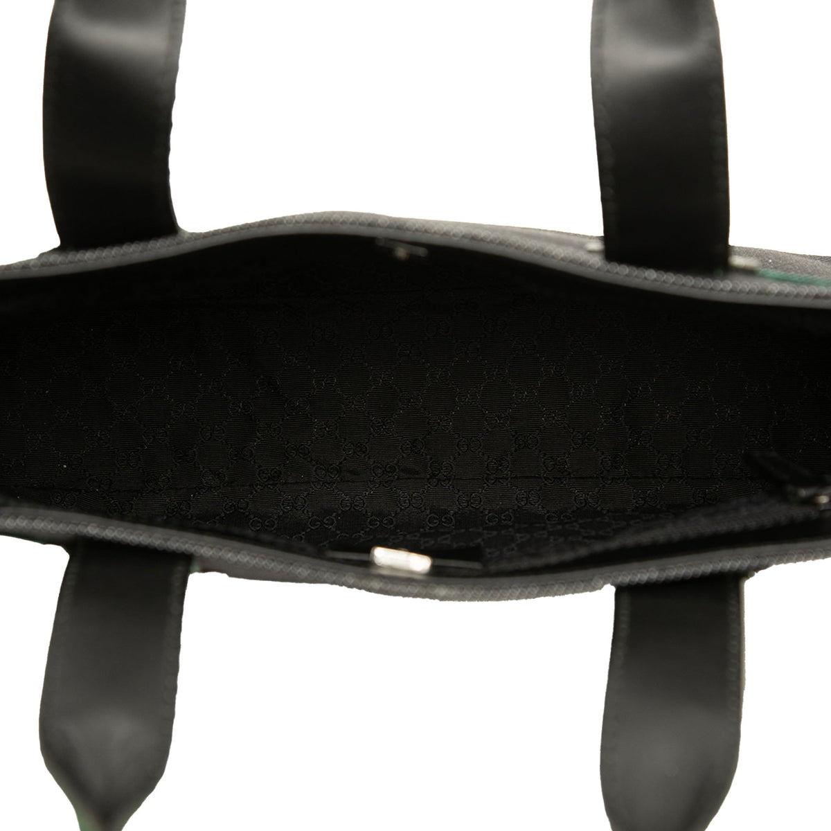 Gucci Denim Web Handbag — Black