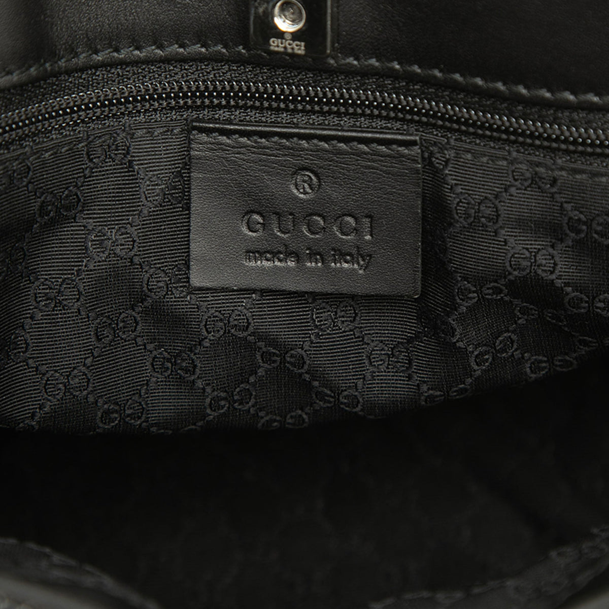 Gucci Denim Web Handbag — Black