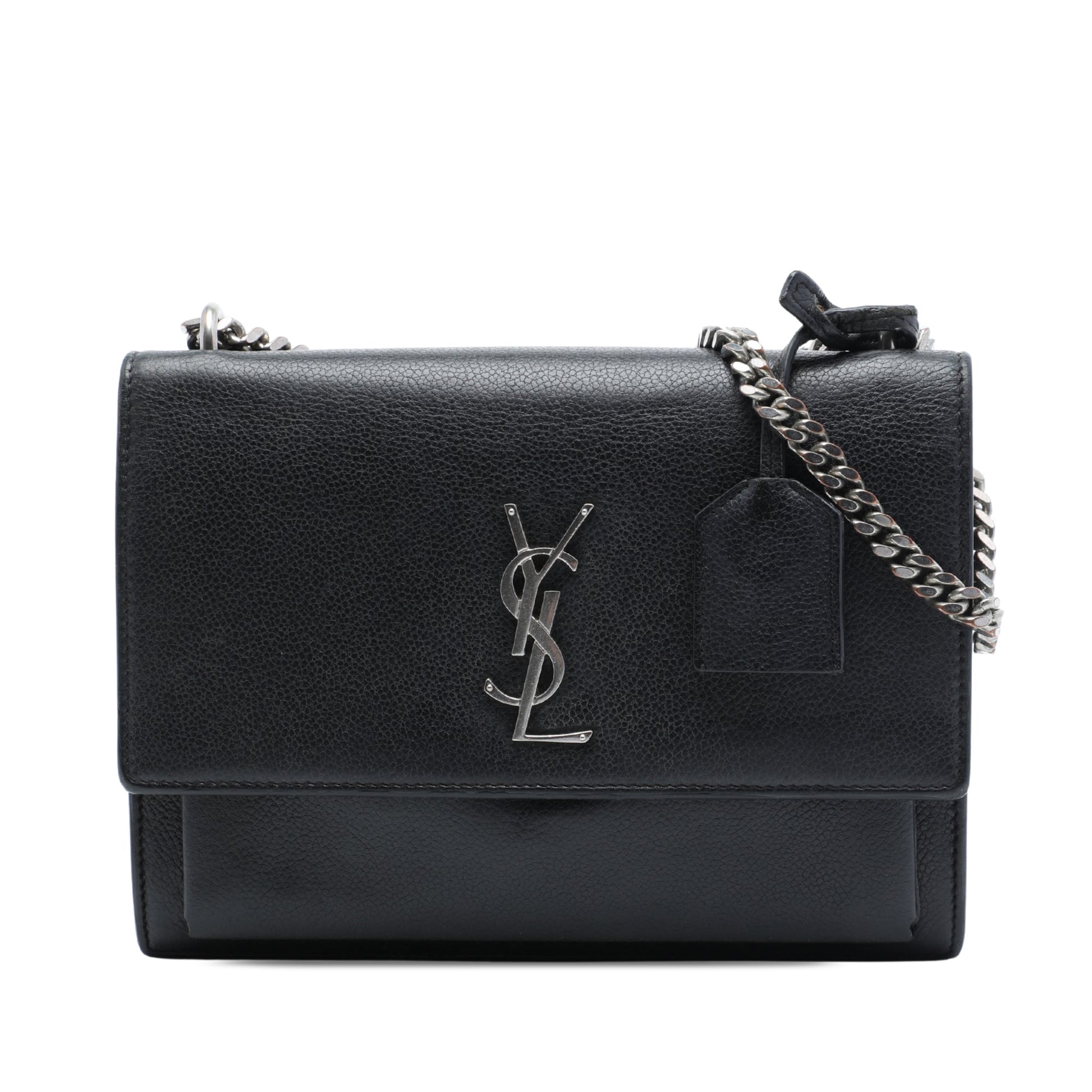 Saint Laurent Medium Grained Calfskin Monogram Sunset Crossbody