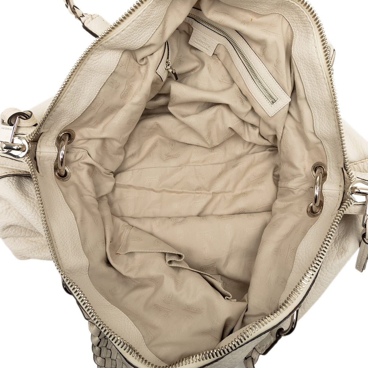 Gucci Large Leather Bamboo Bar Tote
