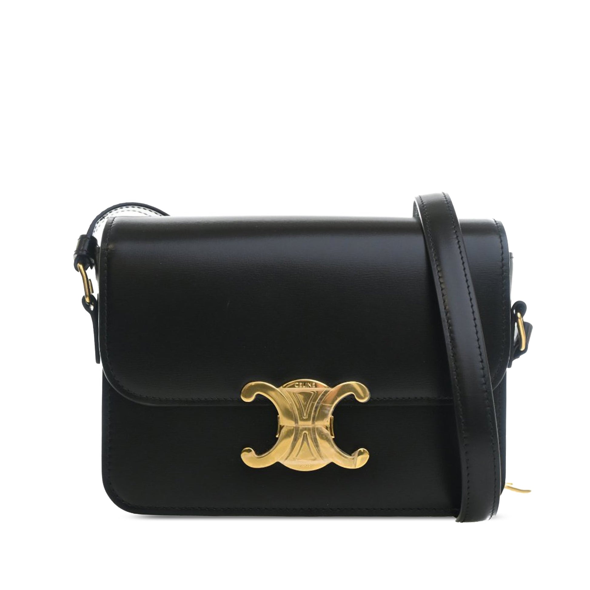 Celine Teen Shiny Calfskin Triomphe Crossbody